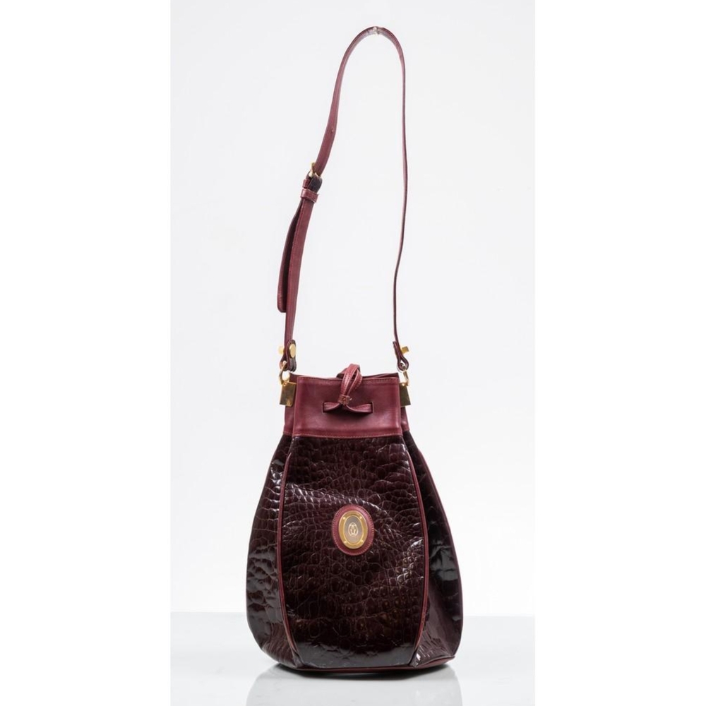 CARTIER Burgundy Bucket Bag